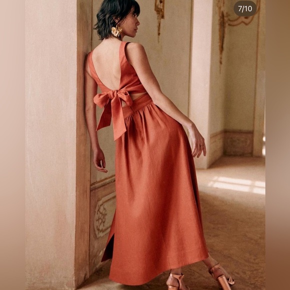 Sezane Sophie Skirt Terre - Size 6 - Picture 3 of 10